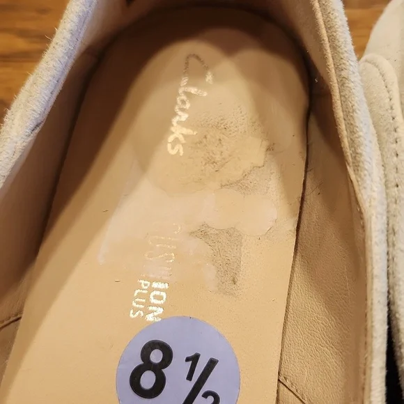 Clarks Pure Tone Natural Canvas Loafers Size 8.5 - Picture 6 of 9